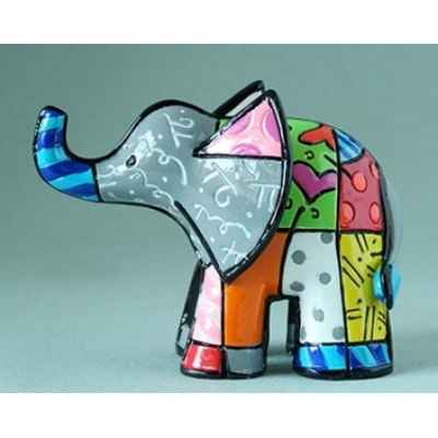 Mini figurine elephant gris britto romero -b334446