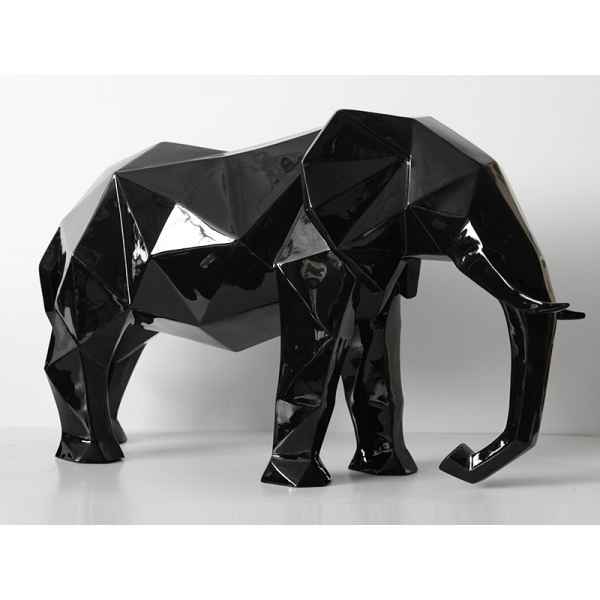 Statue safari éléphant noir 74cm Edelweiss -D1041