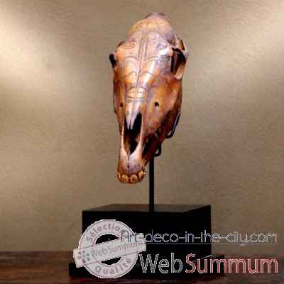 Crane de cheval sculpte Objet de Curiosite -PU230-2